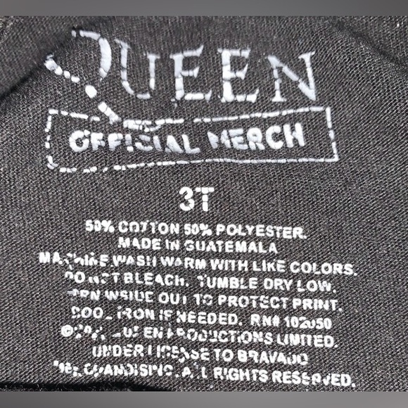 Queen Band Black Graphic T-Shirt Kids 3T Classic Rock Official Merchandise - Picture 4 of 7